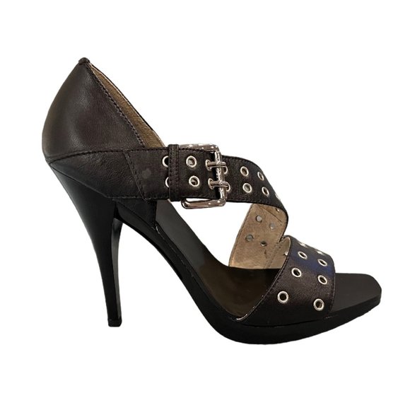 NWOB MICHAEL MICHAEL KORS OPEN-TOE CROSSOVER STRAPS PUMP - Picture 4 of 8